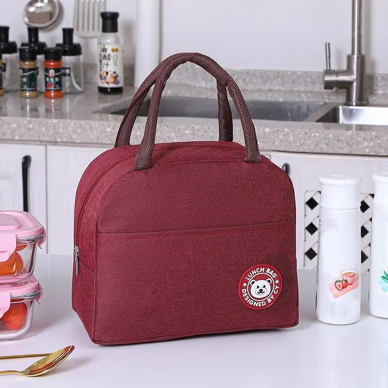 Children Lunch Bag With Inside Thermal Insulation - Portable Picnic Food Storage Bag Multipurpose