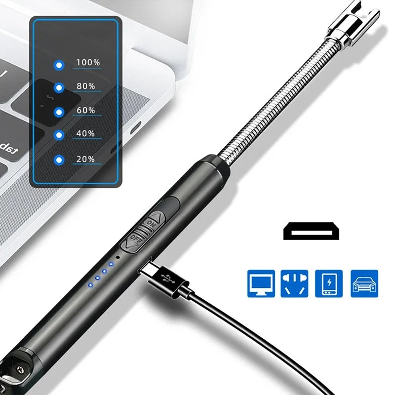 USB ARC Rechargeable Keychain Lighter With Card Packing And Type-C Charging Each (Mix/Random colour)