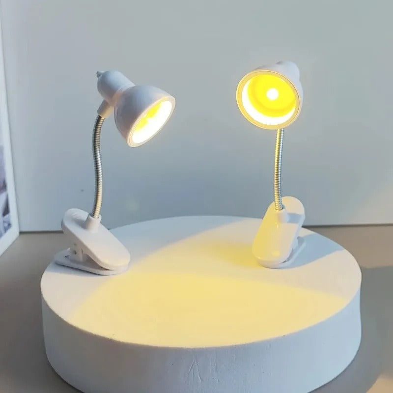 Mini Book Light With Clip Portable Led Reading Lamp Travel Bedroom Night Light Night Lights Eye Protections (random Colours)