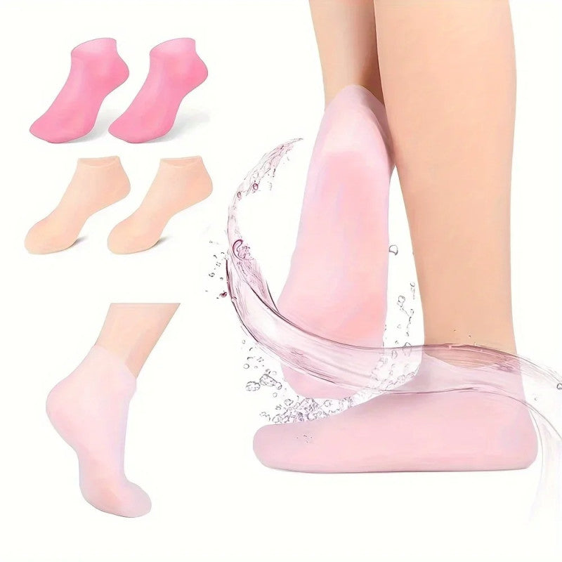 Anti-Slip Jelly Socks – Soft Silicone Heel Protection Socks - For Moisturizing & Anti-Crack