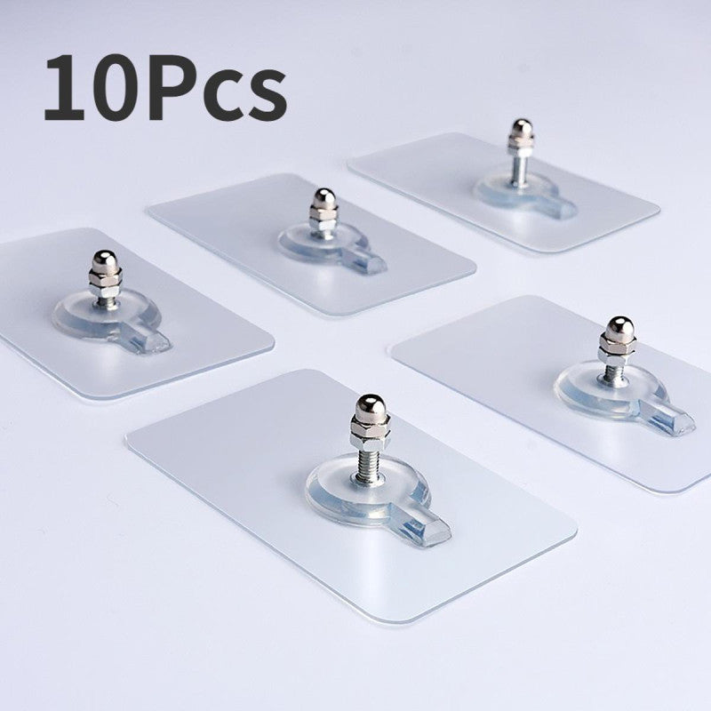 Self-Adhesive Screw Wall Hooks – Pack of 10