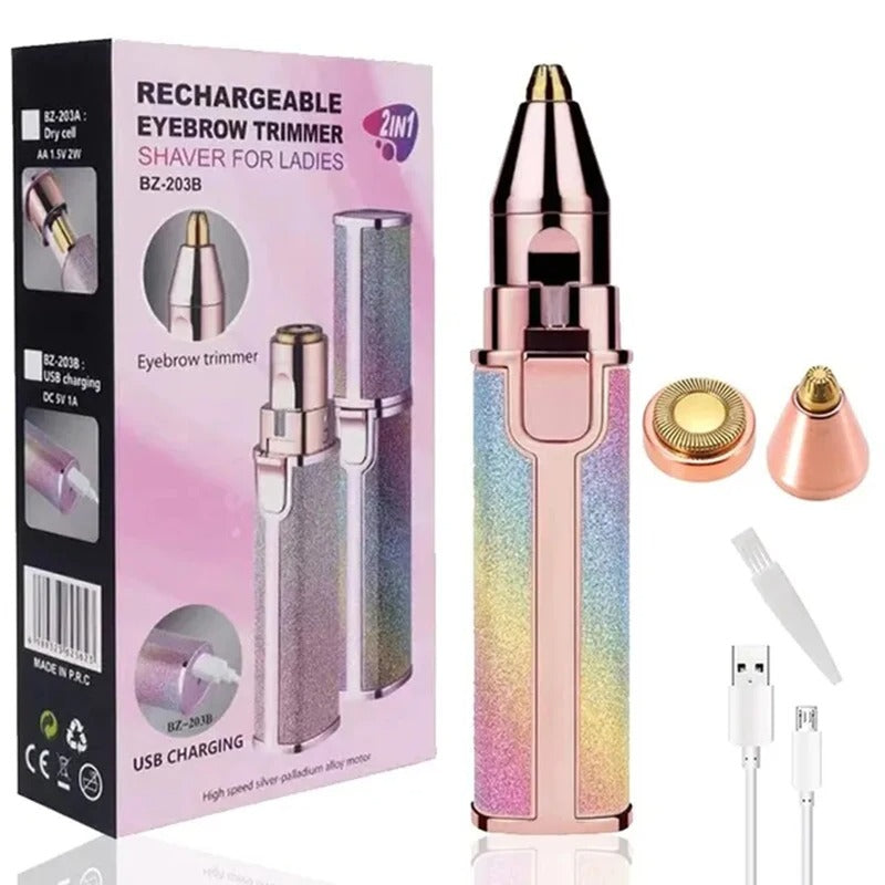 Eyebrow shaping & Upper-Lip Hair Removal Machine - 2 in 1 Function Eyebrow And Upper Lips Trimmer