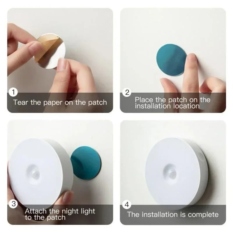 Smart Motion Sensor LED Night Light Rechargeable - Ideal for Closet, Stairs And Cabinets