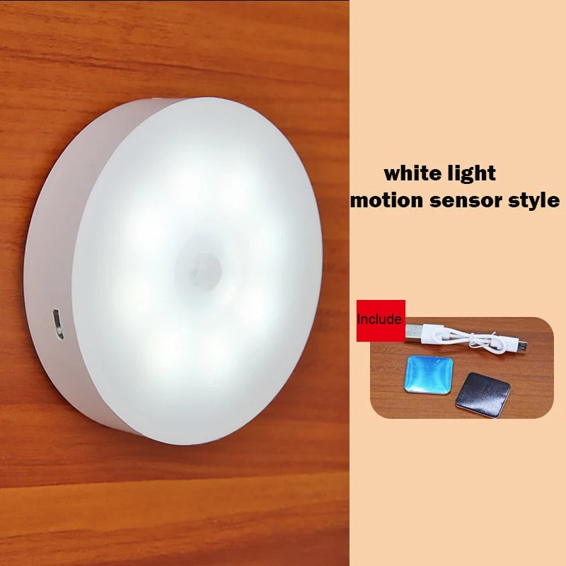 Smart Motion Sensor LED Night Light Rechargeable - Ideal for Closet, Stairs And Cabinets