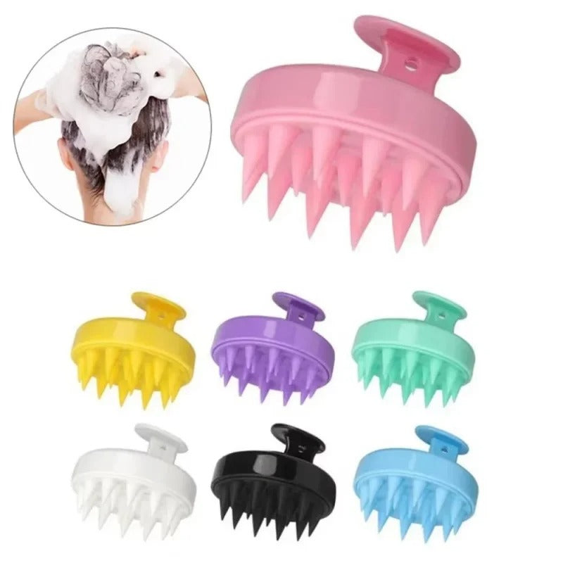 Silicone Shampoo Brush Clean - Scalp Massage, Shampoo Brush, Bath Comb Care Tool