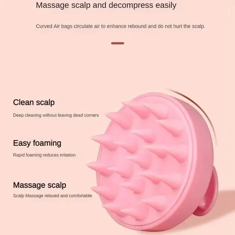 Silicone Shampoo Brush Clean - Scalp Massage, Shampoo Brush, Bath Comb Care Tool