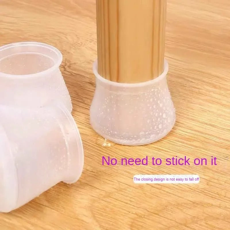 Silicone Chair Leg Cap - Furniture Table Feet Cover Bottom Pad (Pack of 4 )