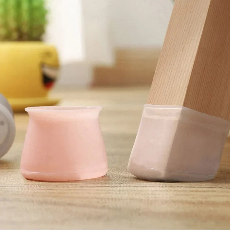 Silicone Chair Leg Cap - Furniture Table Feet Cover Bottom Pad (Pack of 4 )
