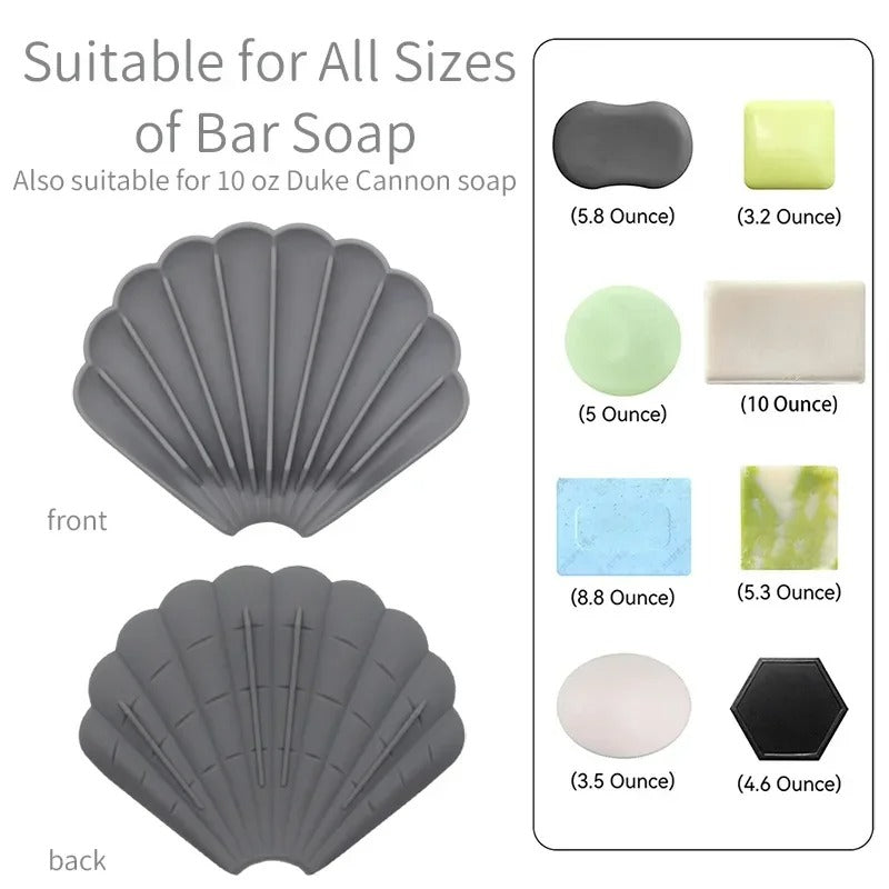 Flexible Bathroom Silicone Soap Storage Holder Dish