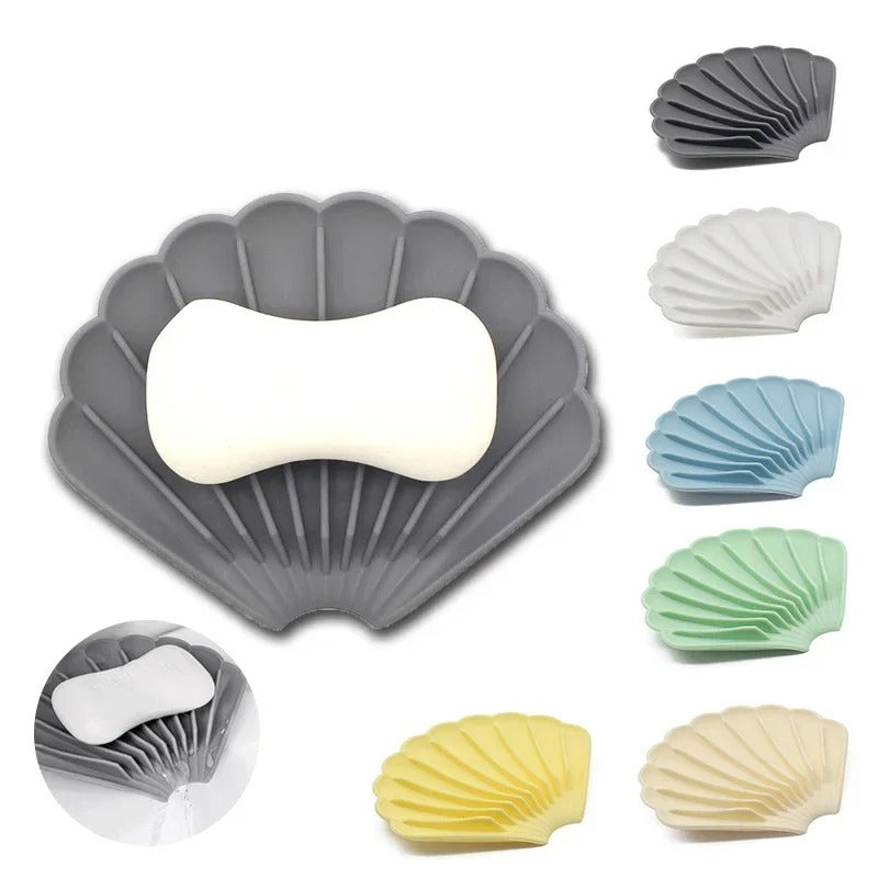 Flexible Bathroom Silicone Soap Storage Holder Dish