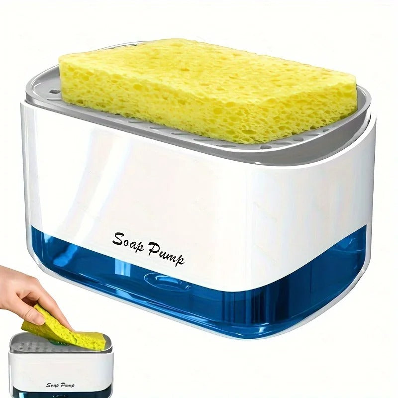 2 in 1 Liquid Soap Dispenser Automatic Soap Pump With Sponge Holder Latest Kitchen Tool Good Quality