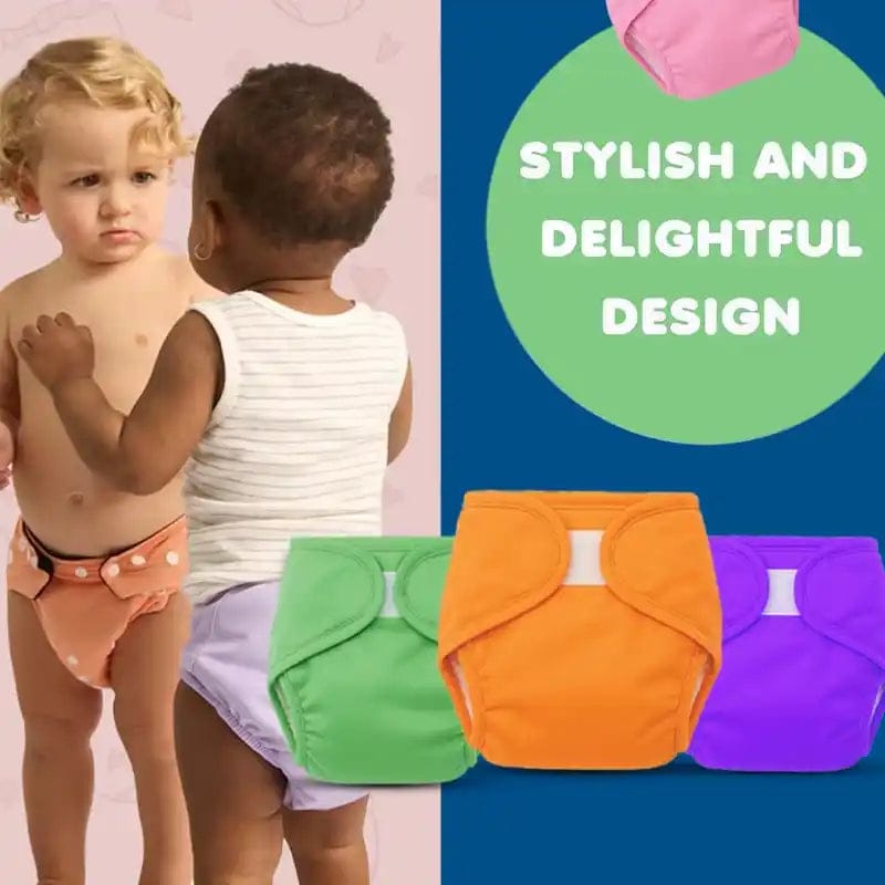 Reusable Baby Cloth Diaper – Soft & Adjustable- Soft & Comfortable - Random Colour