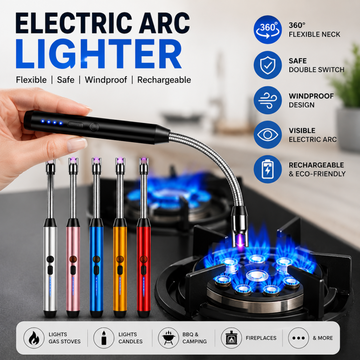 USB ARC Rechargeable Keychain Lighter With Card Packing And Type-C Charging Each (Mix/Random colour)