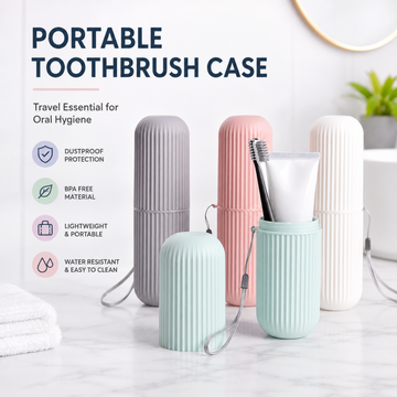 Portable Toothbrush Kit Case - Travel Camping Storage Box _ Toothbrush Holder