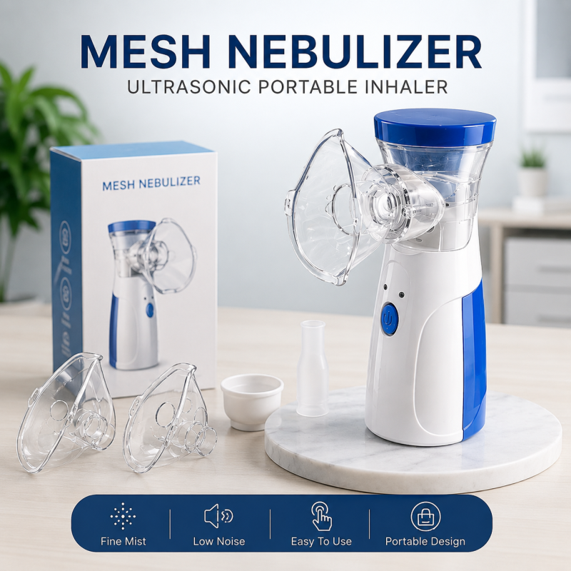 Portable Mesh Nebulizer Machine for Adults & Kids