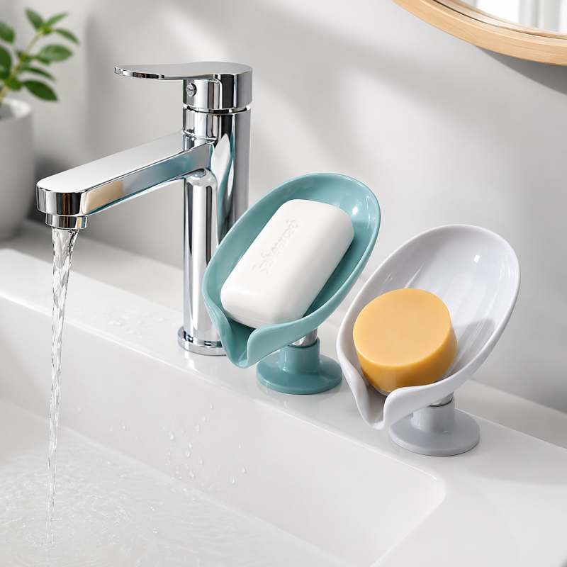 Soap Holder Leaf-Shape Self Draining Soap Holder