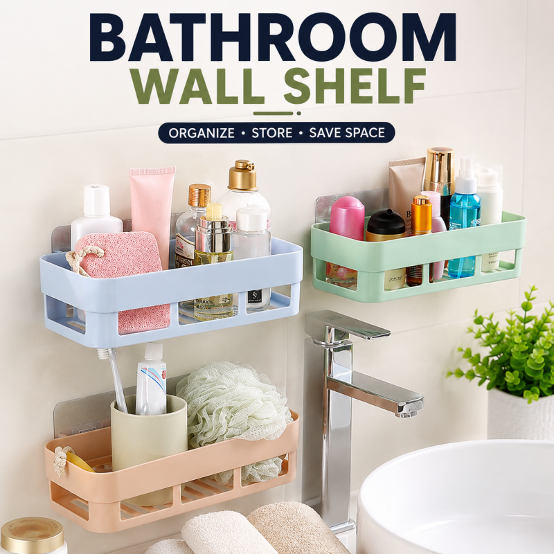 Multipurpose Kitchen Bathroom Shelf Wall Holder Storage Rack Box