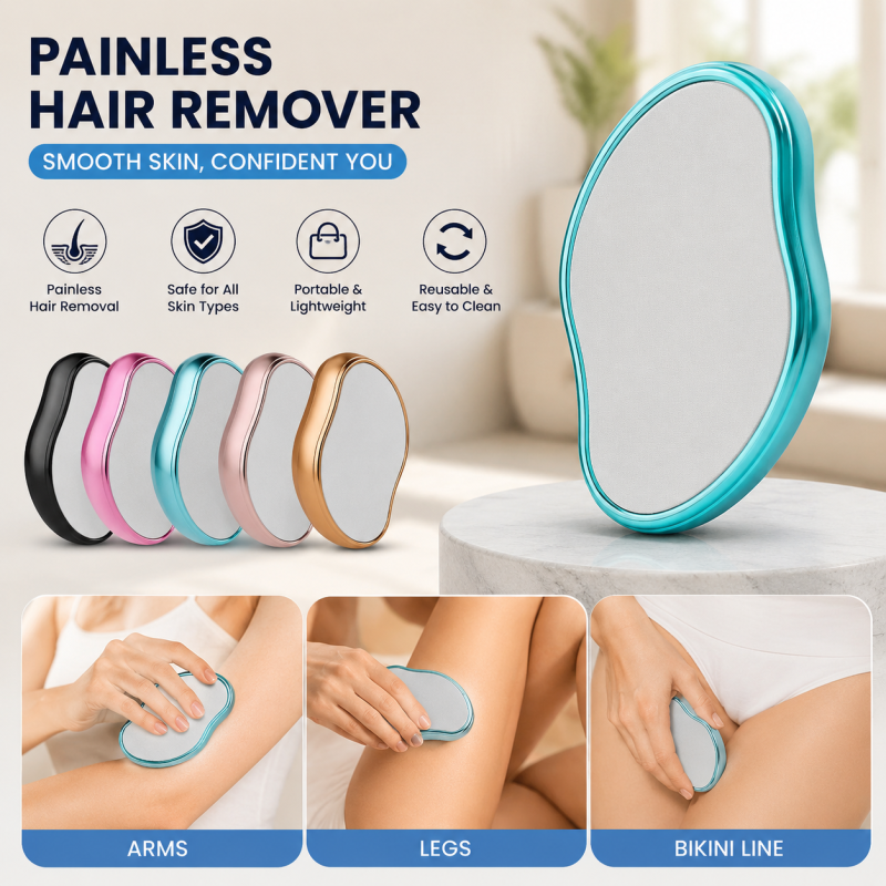 Portable Painless Crystal Hair Removal Tool For Both Men & Women, Multifunctional Eraser For Hair