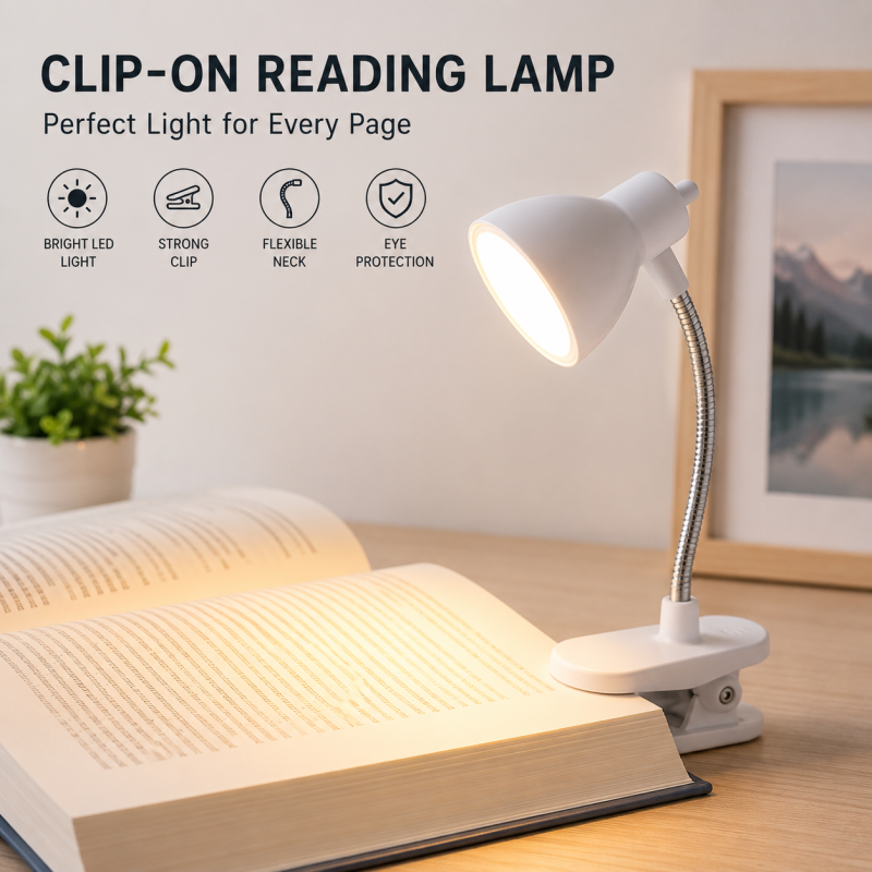 Mini Book Light With Clip Portable Led Reading Lamp Travel Bedroom Night Light Night Lights Eye Protections (random Colours)