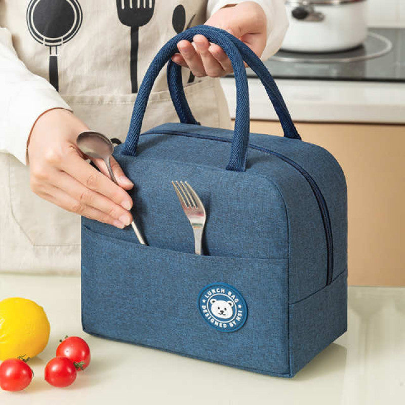 Children Lunch Bag With Inside Thermal Insulation - Portable Picnic Food Storage Bag Multipurpose