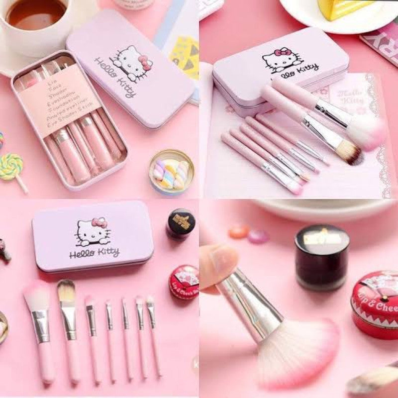 Cute Hello 7pcs Professional Makeup Foundation Powder Eye shadow Brushes Set