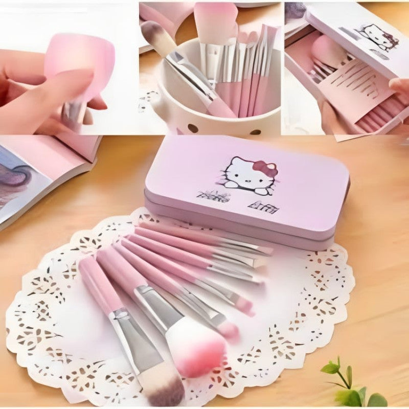 Cute Hello 7pcs Professional Makeup Foundation Powder Eye shadow Brushes Set