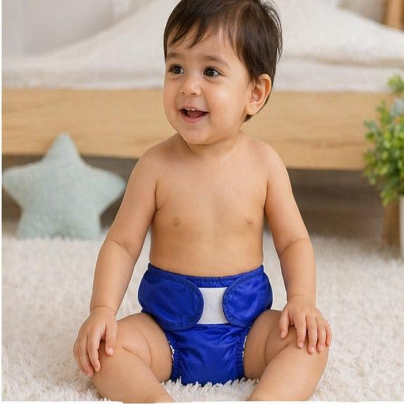 Reusable Baby Cloth Diaper – Soft & Adjustable- Soft & Comfortable - Random Colour