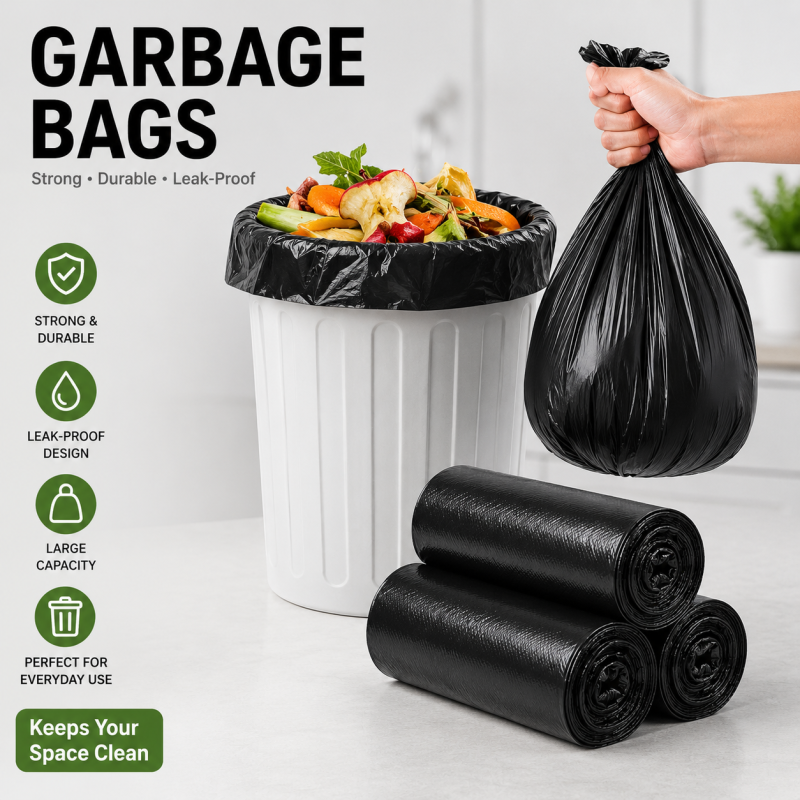 Premium Garbage Bags Roll – Heavy Duty Trash Bags For Dustbins