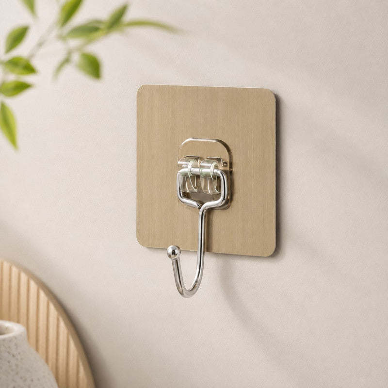 Self Adhesive Wall Hooks – Pack of 10 | No Drill Strong Sticky Hooks for Kitchen, Bathroom & Home