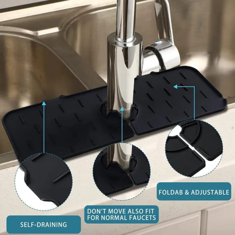 Silicone Sink Drainage Pad-Non Skid Faucet Mat for Kitchen and Bathroom
