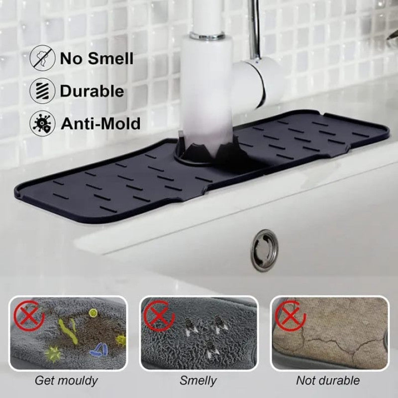 Silicone Sink Drainage Pad-Non Skid Faucet Mat for Kitchen and Bathroom