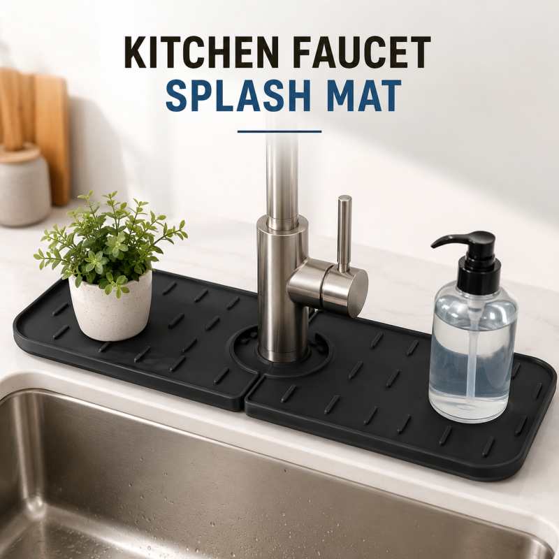 Silicone Sink Drainage Pad-Non Skid Faucet Mat for Kitchen and Bathroom