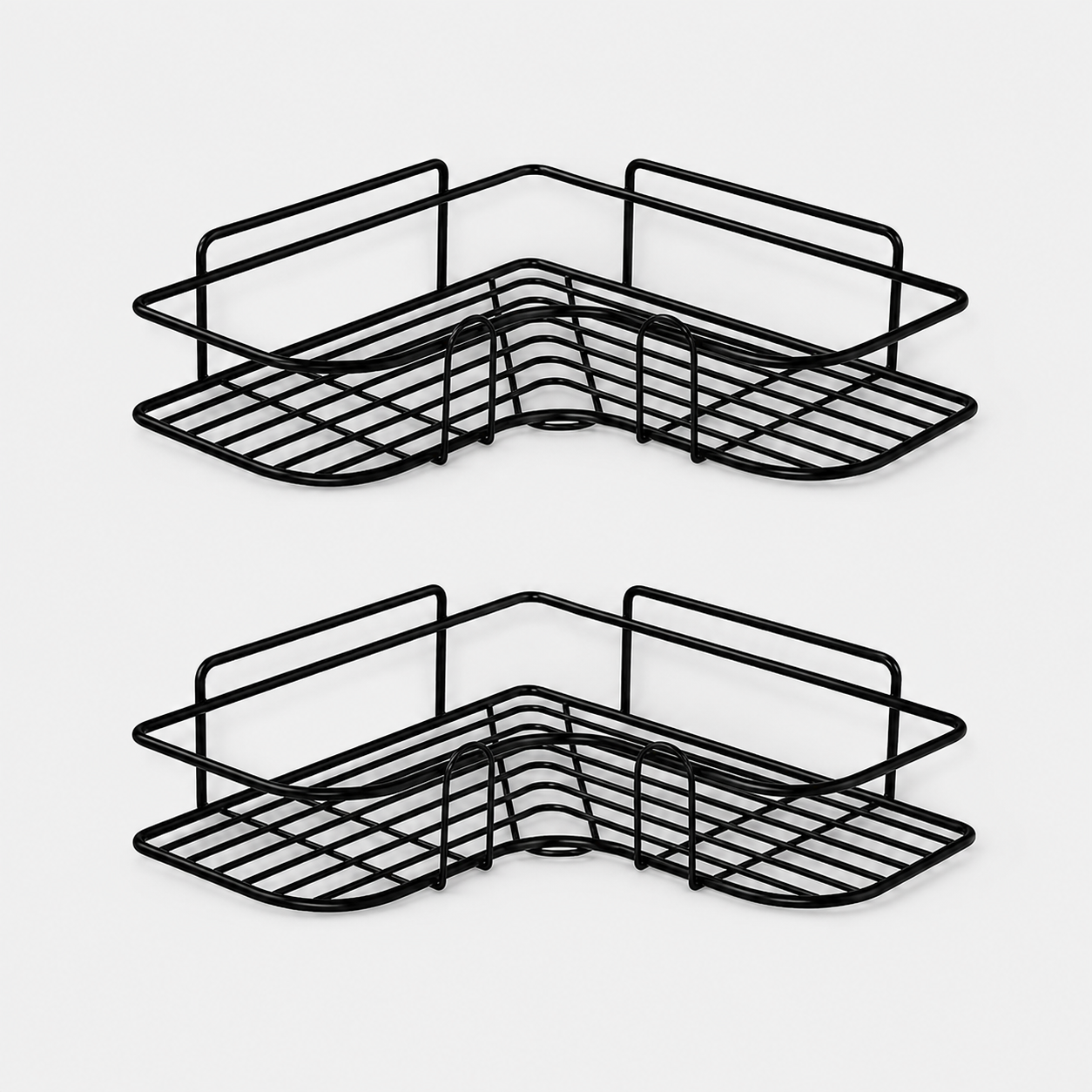 Kitchen, Bathroom Corner Storage Rack No-Drill Wall-Mounted Organizer