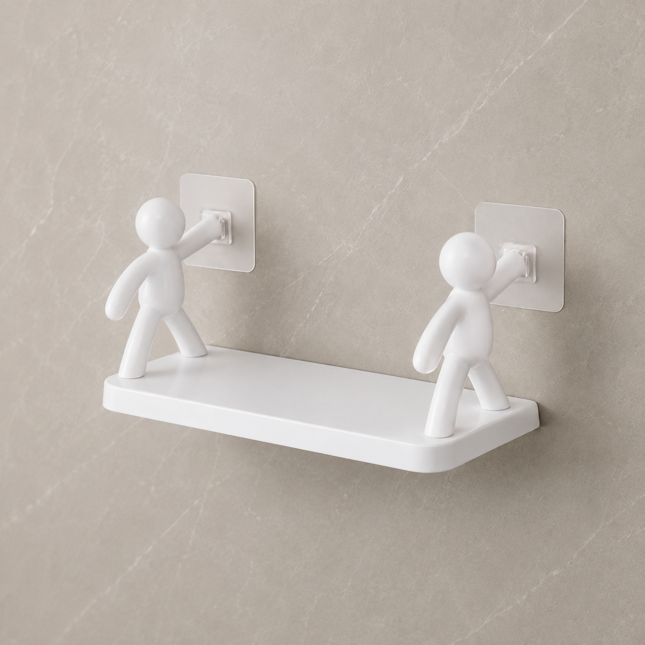 Cartoon Shaped Wall Mounted Shelf, For Bathroom Self-Adhesive No-Drill Bathroom Organizer