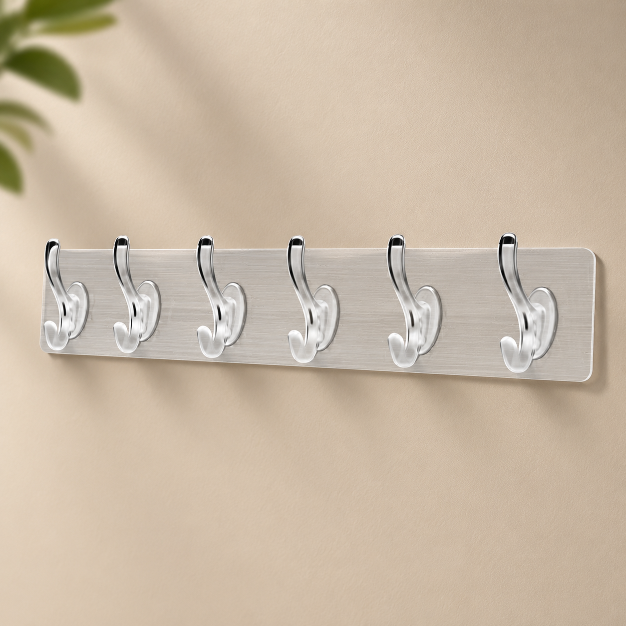 Plastic Adhesive 6 HooK Sticker Patti