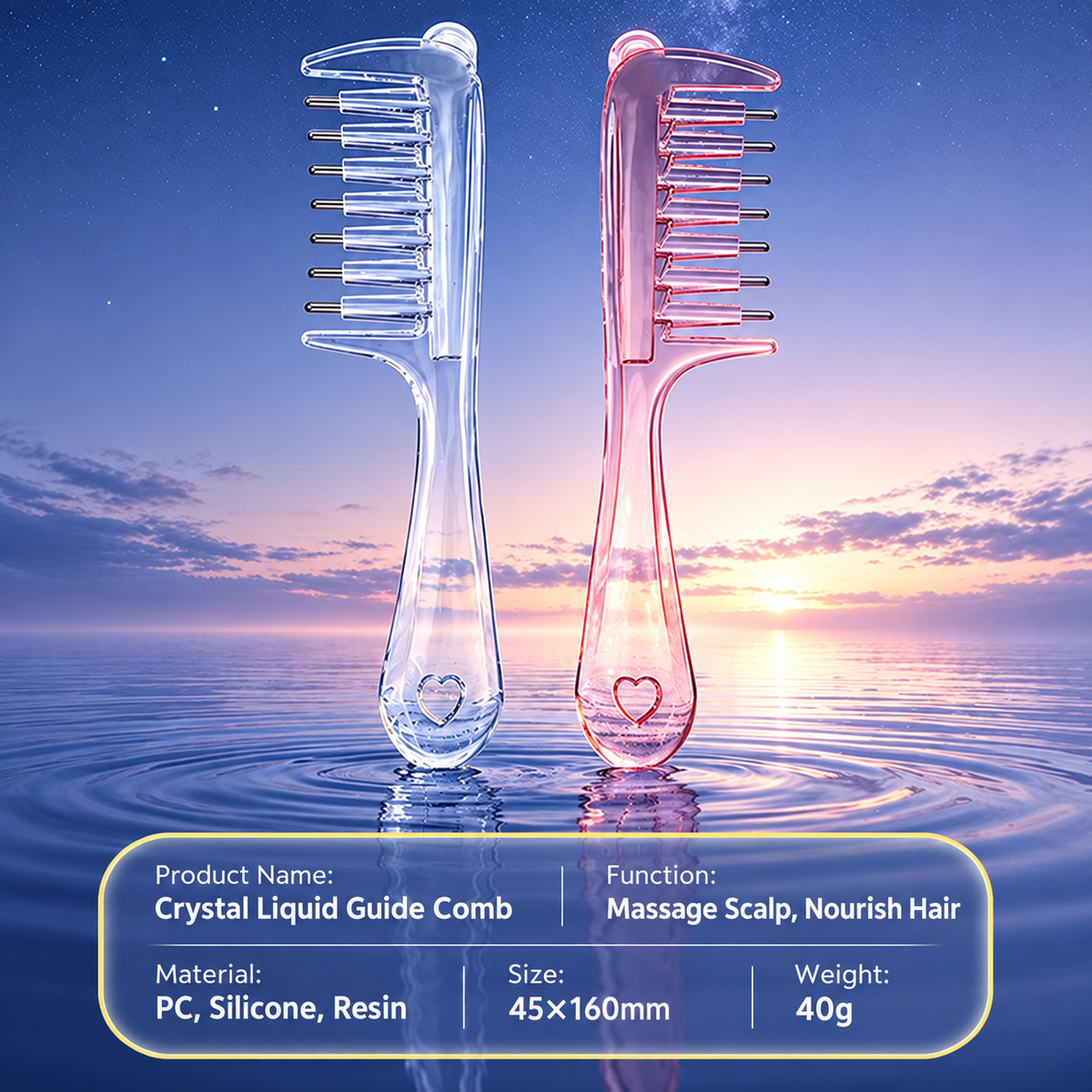 Hair Oil Application Comb, Transparent Liquid Level Storage Hair Root Brush | Roller Ball Liquid Guide | Ensures Even Distribution Of Oil In Hair Roots