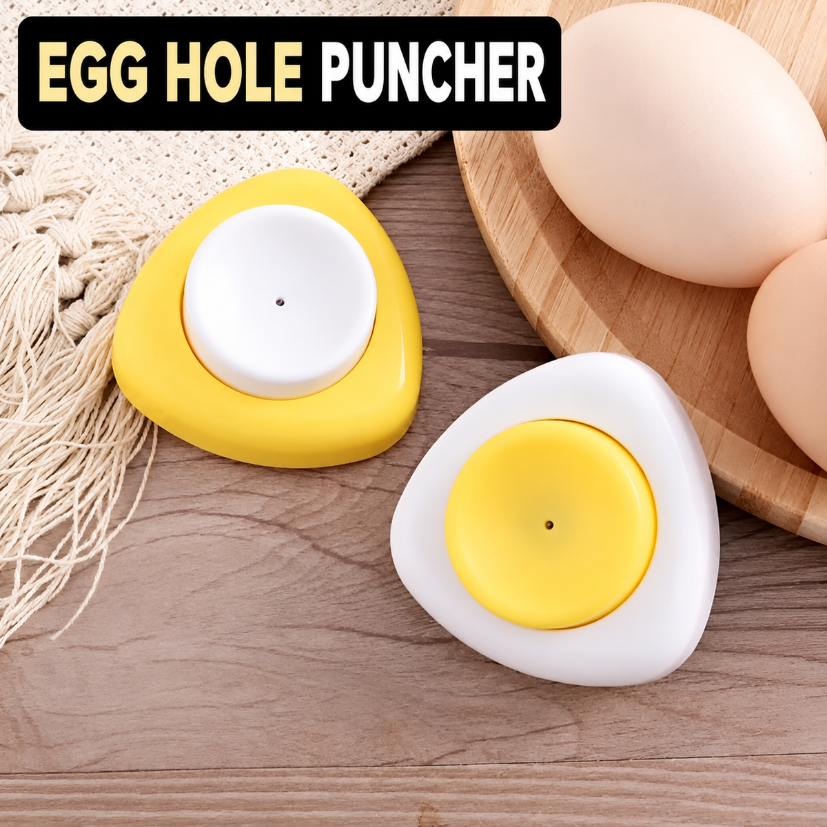 Manual Egg Punch Tool Stainless Steel Needle Pricker With Stable Plastic Base Home Kitchen Tool For Perfect Boiled Egg Prep