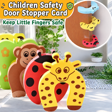 Safety Door Stoppers Designed to Prevent Pinched Fingers, Featuring cute animal Patterns  D