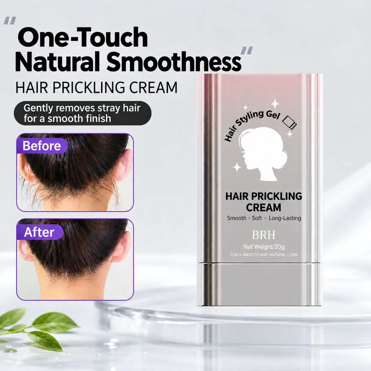 Genuine Hair Styling Finishing Cream and Hair Comb for Women, Anti-Frizz,With Luxurious Fragrance Non-Greasy Magic Tool