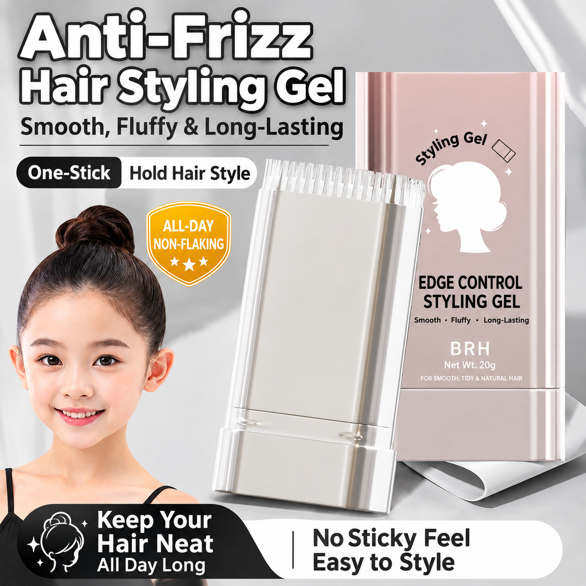 Genuine Hair Styling Finishing Cream and Hair Comb for Women, Anti-Frizz,With Luxurious Fragrance Non-Greasy Magic Tool