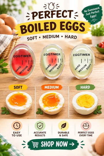 Colour Changing Egg Timer – Creative Kitchen Egg Doneness Indicator