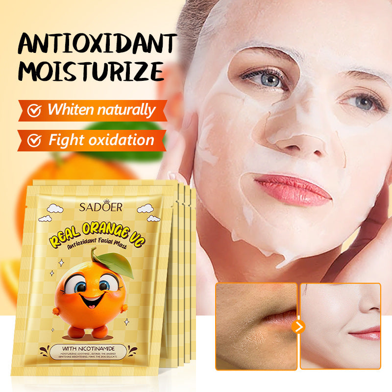 BIOAQUA/SADOER Fruit Plant Extract Moisturizing Glowing , Anti Ageng Deep Repair Hydrating, Radiance Boost, Calming, Skin Care Face Sheet Masks