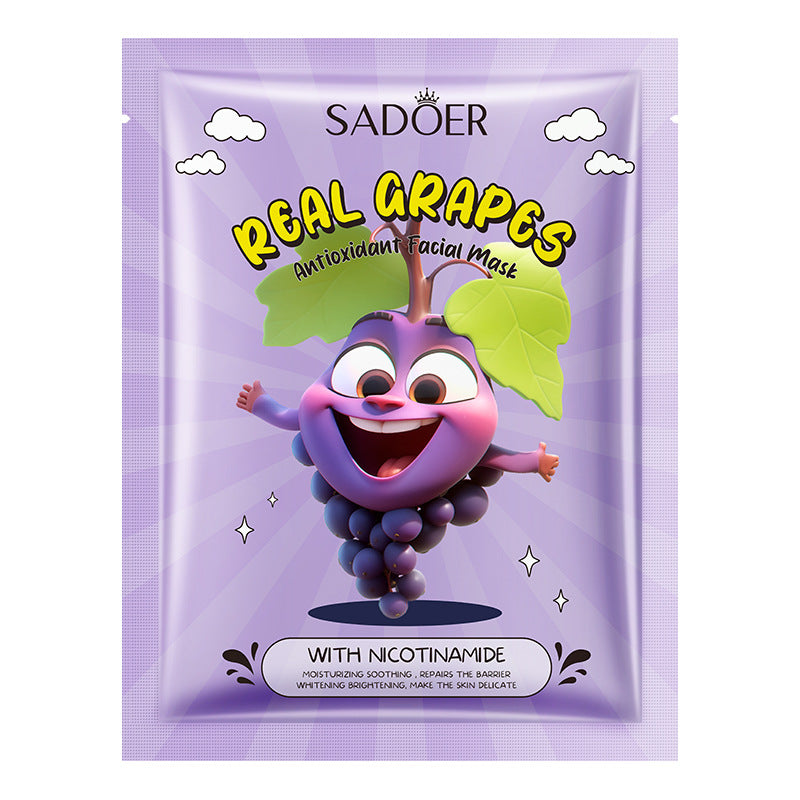 BIOAQUA/SADOER Fruit Plant Extract Moisturizing Glowing , Anti Ageng Deep Repair Hydrating, Radiance Boost, Calming, Skin Care Face Sheet Masks