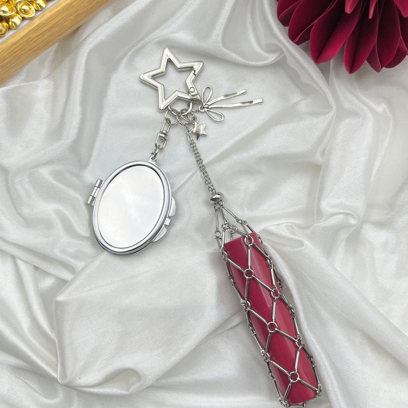 Mini Lipstick Charm Pendant for Women's Bags - Stylish Bags for Ladies