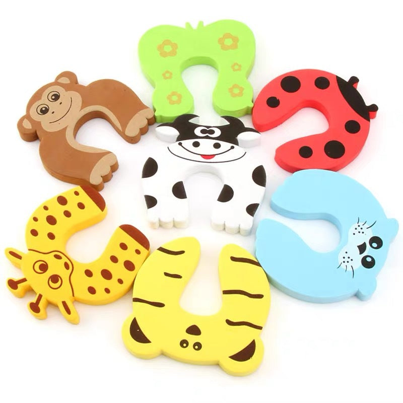 Safety Door Stoppers Designed to Prevent Pinched Fingers, Featuring cute animal Patterns  D