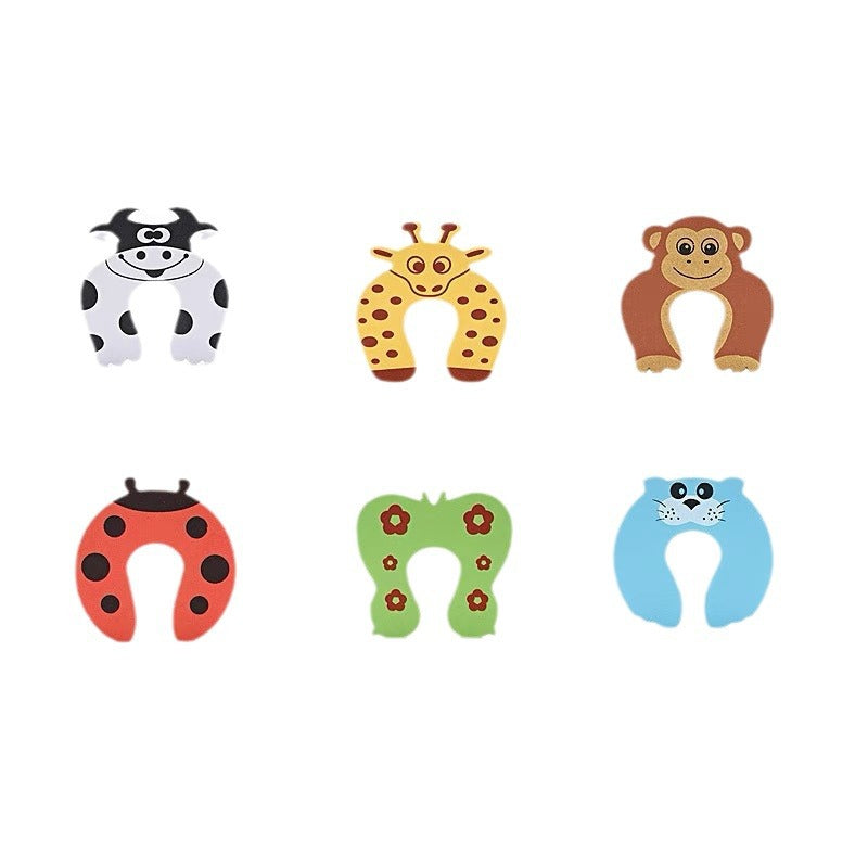 Safety Door Stoppers Designed to Prevent Pinched Fingers, Featuring cute animal Patterns  D
