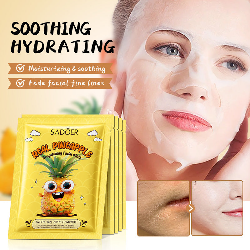 BIOAQUA/SADOER Fruit Plant Extract Moisturizing Glowing , Anti Ageng Deep Repair Hydrating, Radiance Boost, Calming, Skin Care Face Sheet Masks