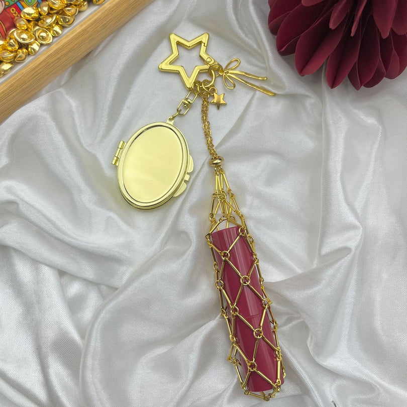 Mini Lipstick Charm Pendant for Women's Bags - Stylish Bags for Ladies