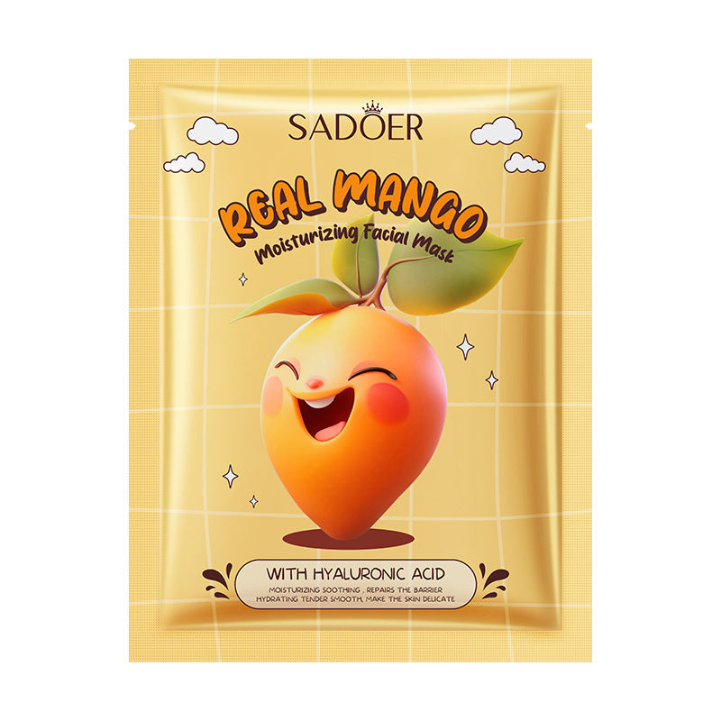 BIOAQUA/SADOER Fruit Plant Extract Moisturizing Glowing , Anti Ageng Deep Repair Hydrating, Radiance Boost, Calming, Skin Care Face Sheet Masks