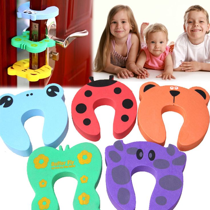 Safety Door Stoppers Designed to Prevent Pinched Fingers, Featuring cute animal Patterns  D